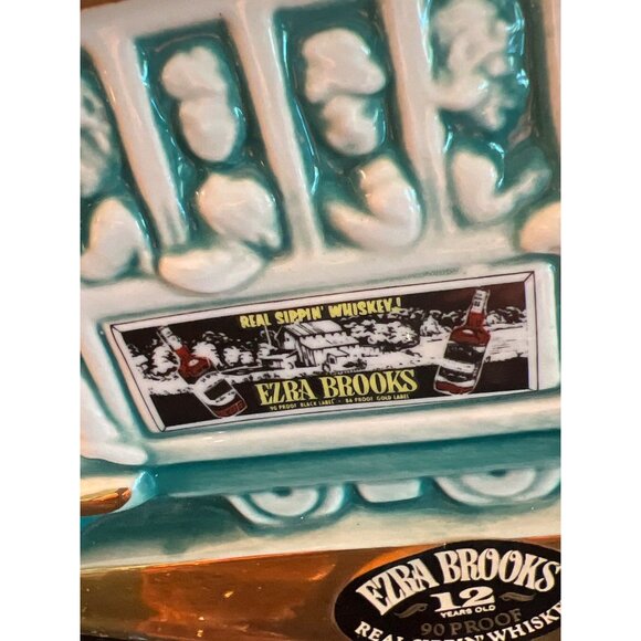 EZRA Brooks vintage whiskey decanter, circa 1968, HYDE PARK, cable car, unique - Picture 3 of 12